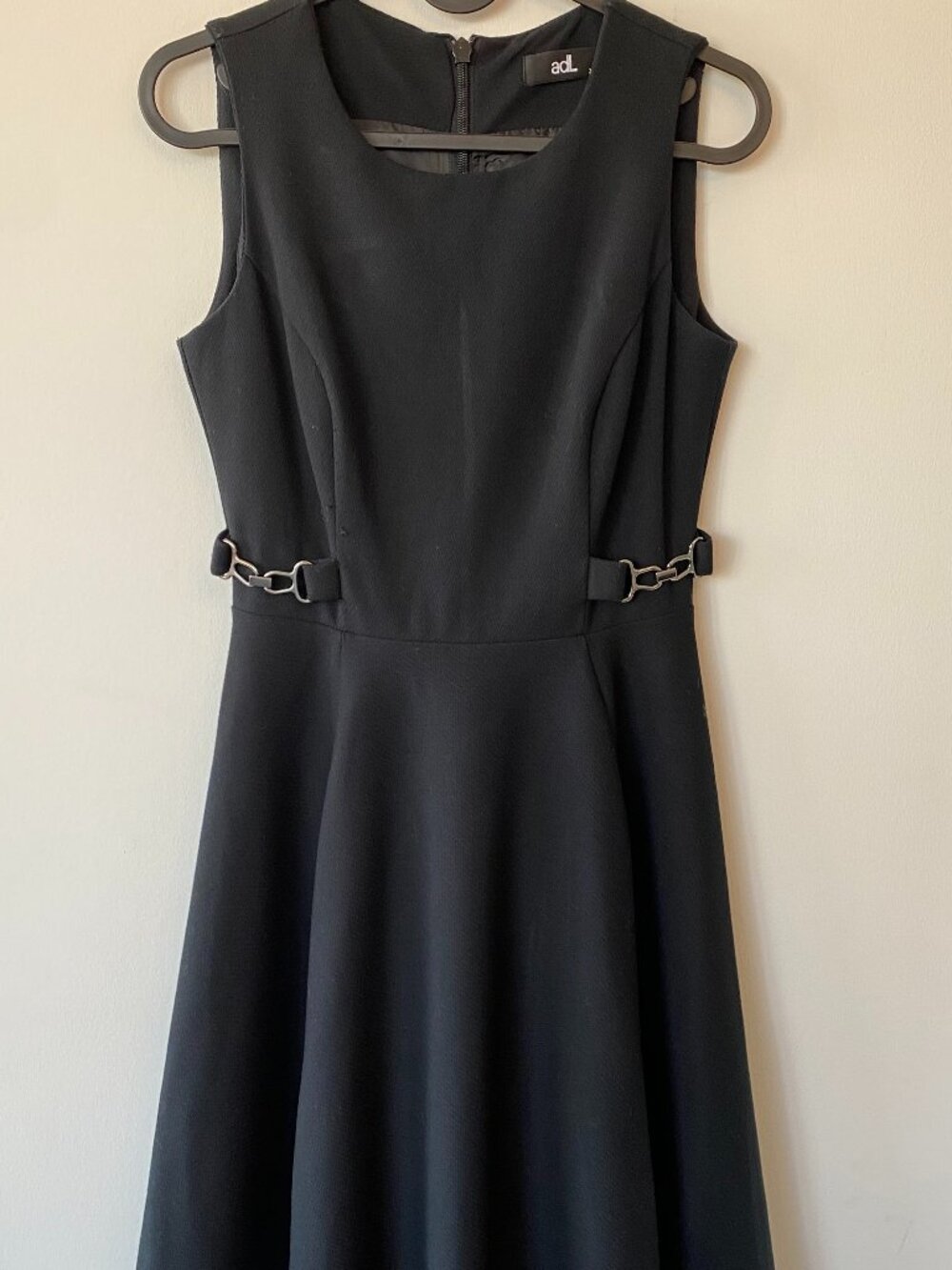 adL Adil Işık Black Fit & Flare Dress Silver Hardware XS